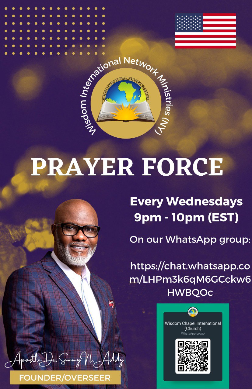Promotional poster for prayer group.